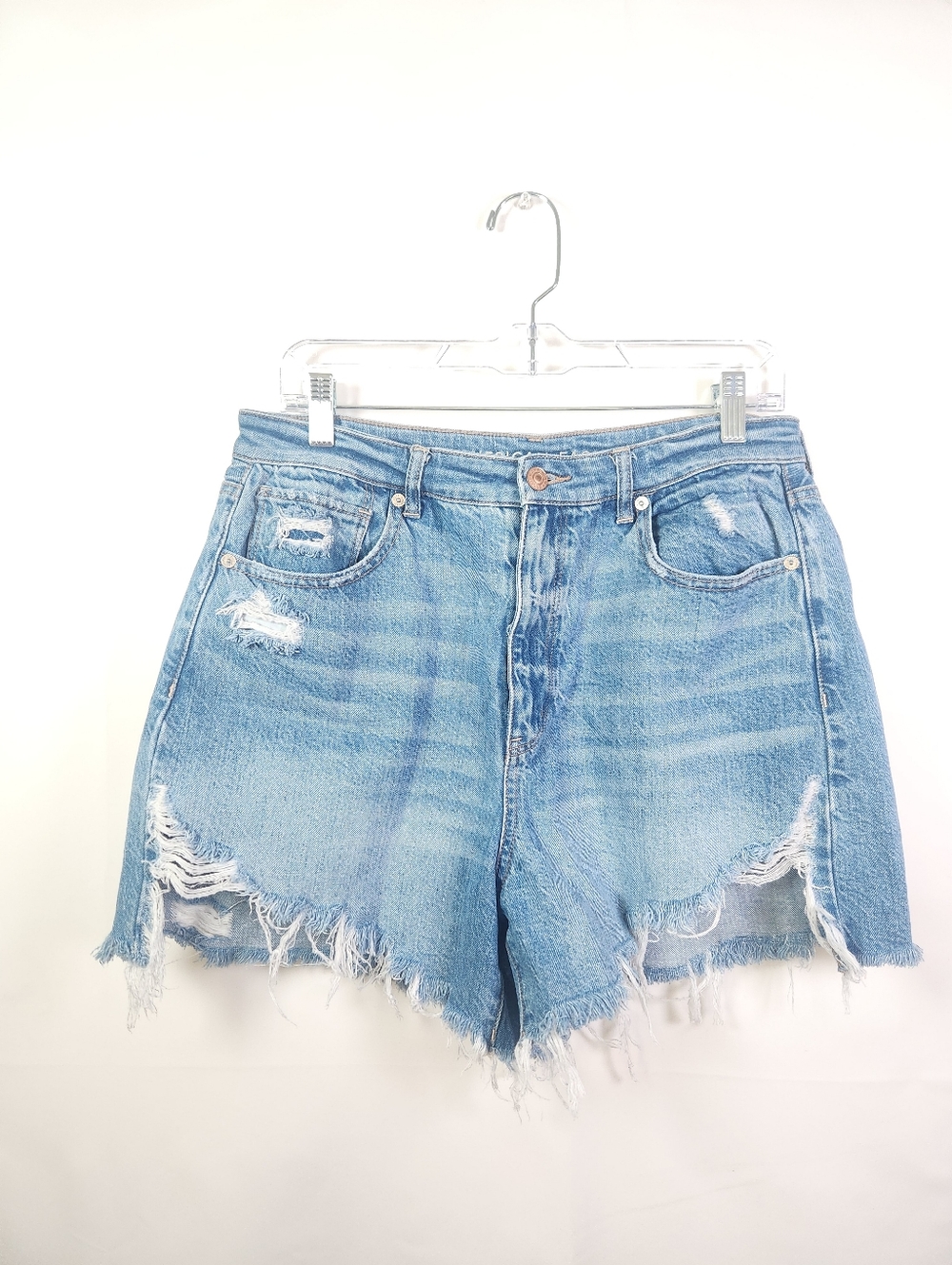American Eagle Women's Denim Jean Shorts Cut Off Highest Mom Rise 12